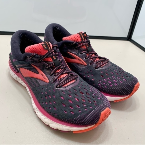 Brooks Shoes Adult Size 9.5 Black Purple Transcend 1202871B080 Running Women - Picture 2 of 7